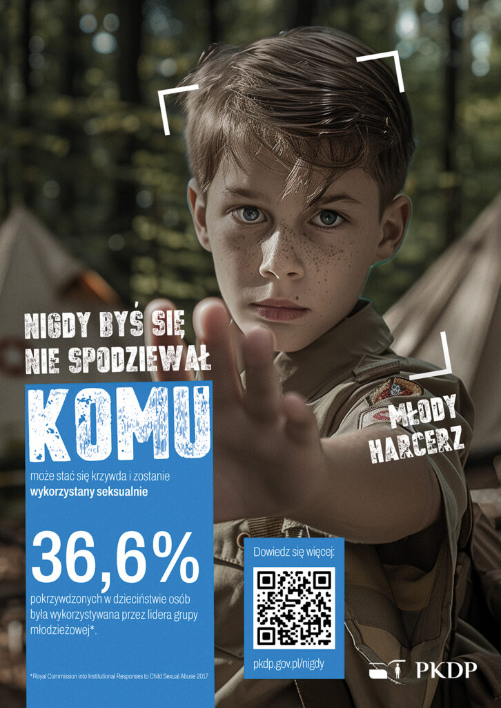 Plakat informacyjny kampanii Nigdy byś się nie spodziewał...